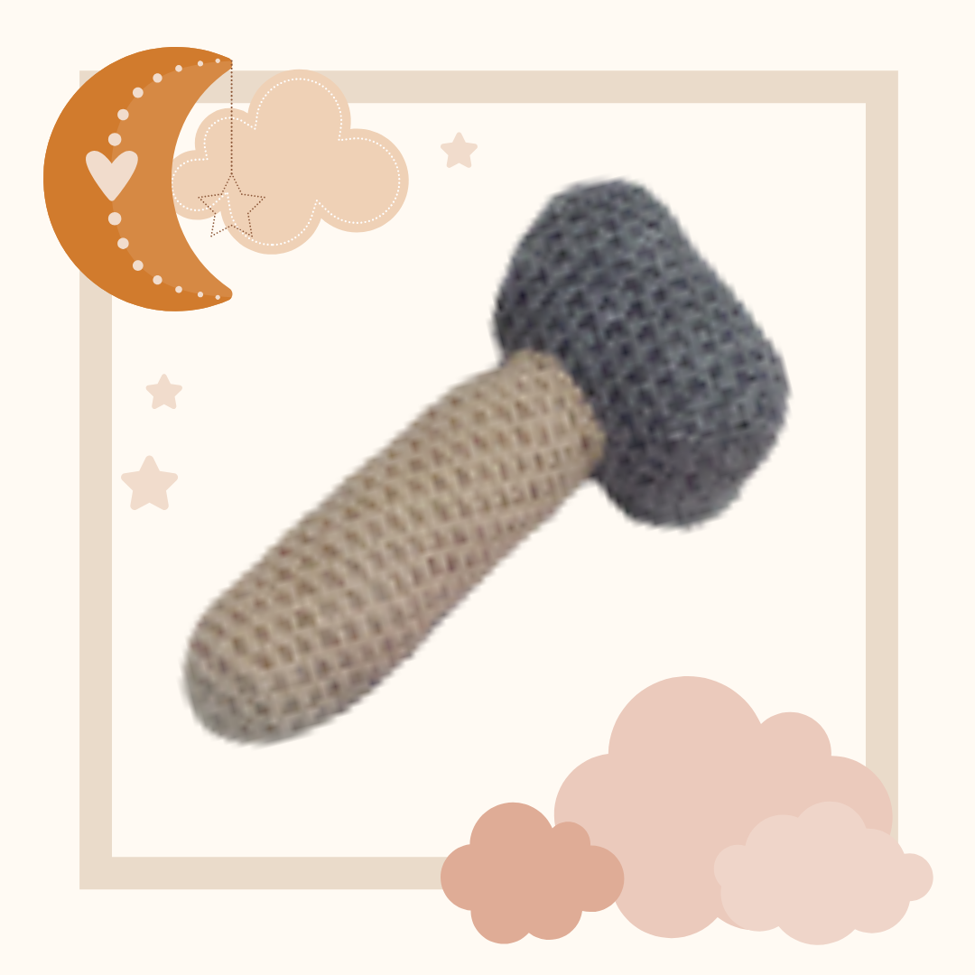 Hammer Baby Rattle | AllFreeCrochet.com