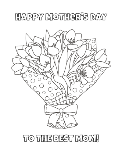 Happy Mother's Day Coloring Page