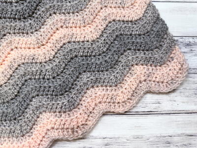 Ridged Chevron Baby Blanket