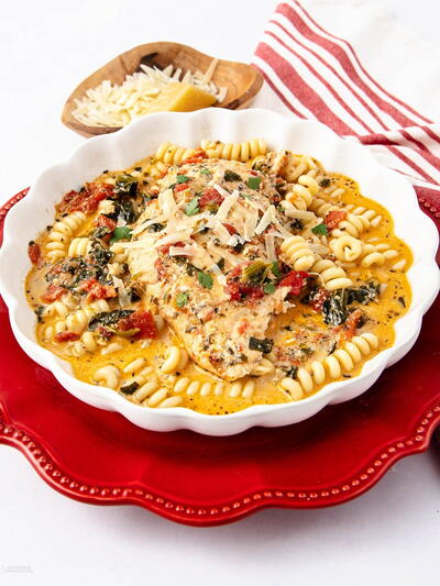 Creamy Slow Cooker Tuscan Chicken