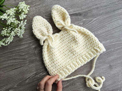 Easter Bunny Ear Baby Hat