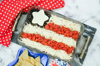 Patriotic Red White And Blue Taco Dip