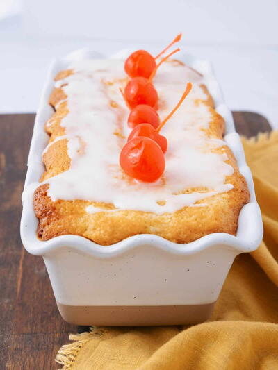 Moist Pineapple Bread With Pineapple Glaze