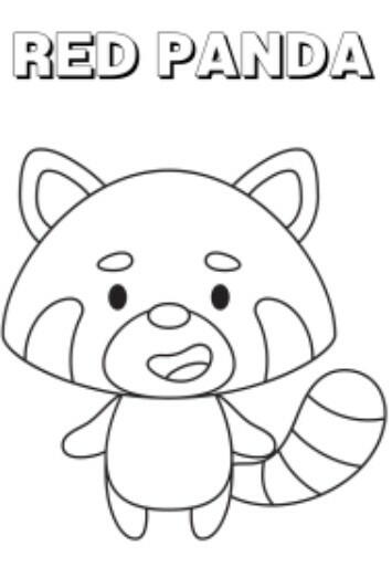 Red Panda Coloring Page