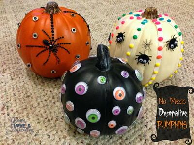 No Mess Decorative Pumpkins