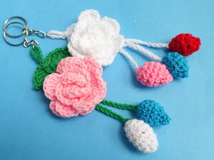 Rose Flowers Keychain