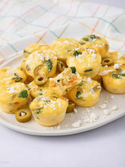 Mediterranean Egg Bites In Muffin Tins