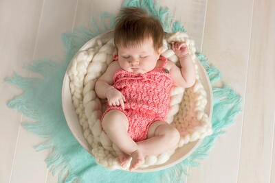 Summer Waves Crochet Baby Romper