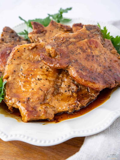 Maple Glazed Breakfast Bone-in Pork Chop Recipe