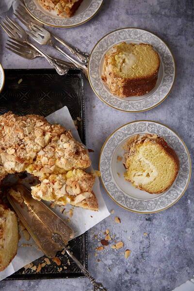 Cream Cheese Filled Coffee Cake With Almond Streusel