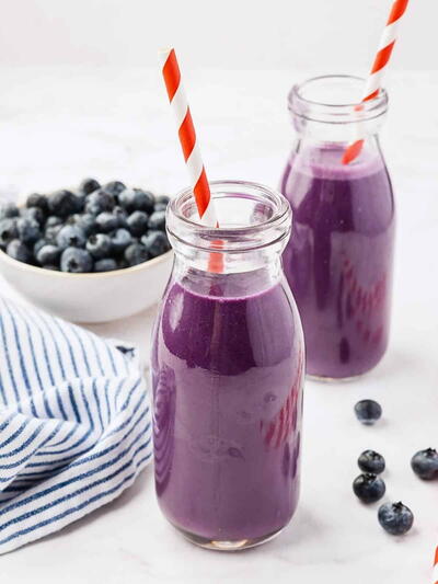 Sweet And Creamy Blueberry Milk