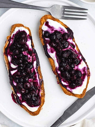 Blueberry Sauce On Toast