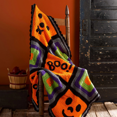 Spooky Cute Crochet Throw