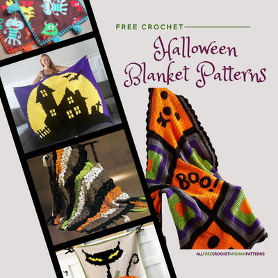 13 Free Crochet Halloween Blanket Patterns