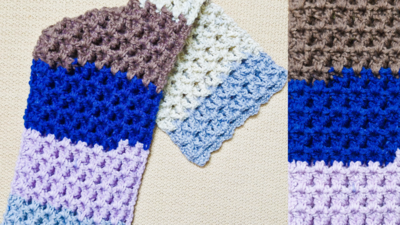 One Row Repeat Easy Crochet Textured Scarf
