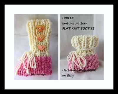 Tall Or Cuffed Baby Booties H0015