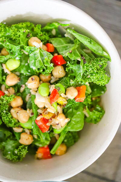 Healthy Superfood Spinach And Kale Salad