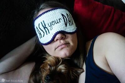Ask Your Dad Crochet Sleep Mask