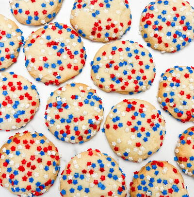 Patriotic 3-ingredient Sugar Cookies