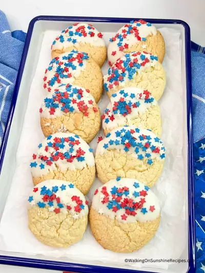 4th Of July Cake Mix Cookies