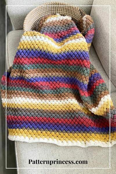 Colorful Celtic Weave Crochet Blanket Pattern