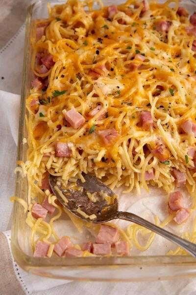 Hearty Ham And Cheese Casserole With Noodles