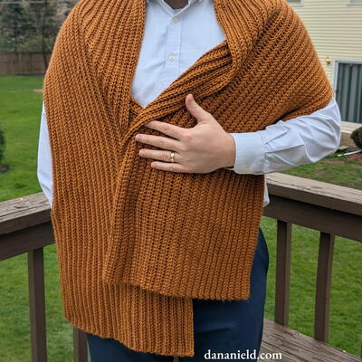 Men’s Crochet Shawl For Charity