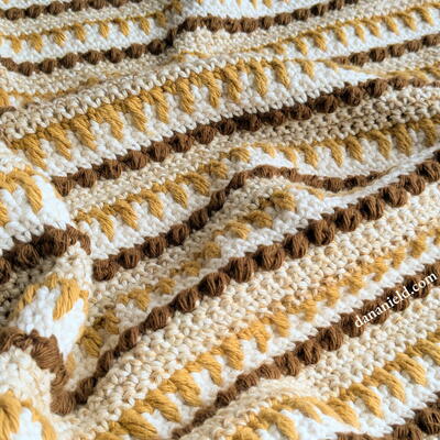 Caramel Coffee Crochet Baby Blanket