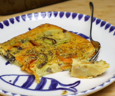 Italian Chickpea Flatbread With Vegetables