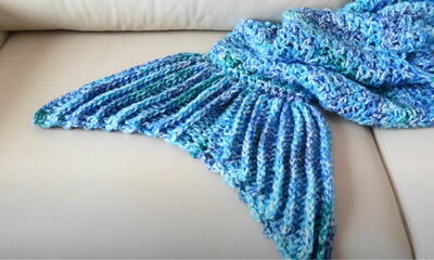 Crochet Mermaid Tail Blanket