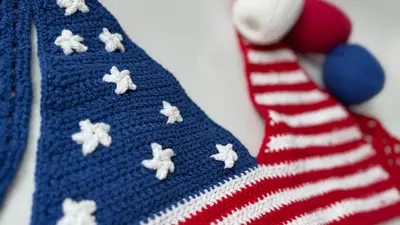 American Flag Crochet Crop Top