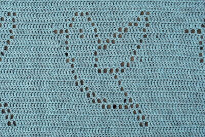Hummingbirds Filet Crochet Blanket Stripe Pattern