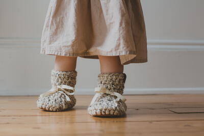 Children's Booties Indoor Slippers Crochet Pattern