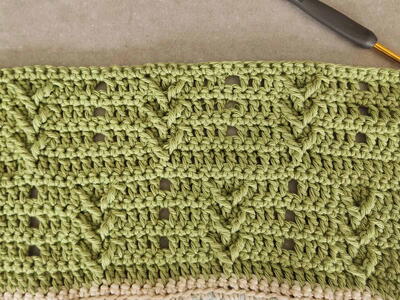 Alternating Fishbone Crochet Cable Pattern