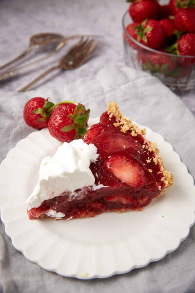 Strawberry Icebox Pie With A Crisp Pretzel Crust