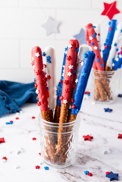 Patriotic Pretzel Rods