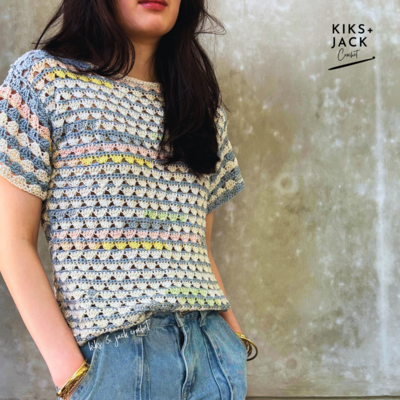 Short Sleeve Crochet Tee Shirt