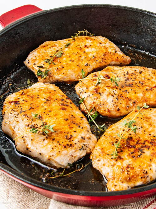  Boneless Pan Fried Pork Chops