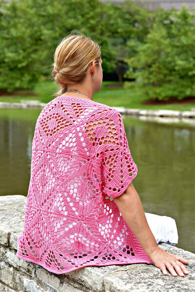 Reina Lacy Granny Square Cardigan