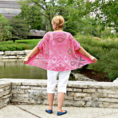 Reina Lacy Granny Square Cardigan