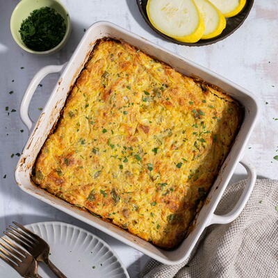Yellow Squash Cornbread Casserole