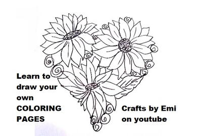 Easy Draw Coloring Pages, Flowers