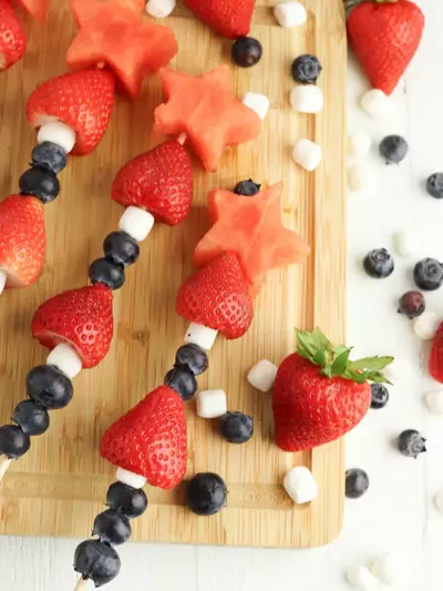 4th Of July Fruit Kabobs