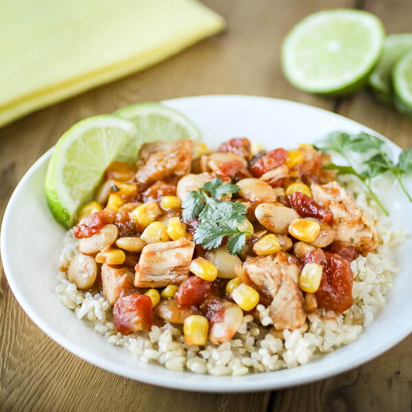 One Pan Mango Salsa Chicken And Butter Beans