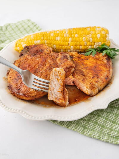 Air Fryer Pork Chops Bone In