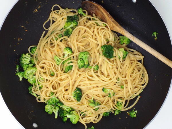 Miso Linguini And Broccoli