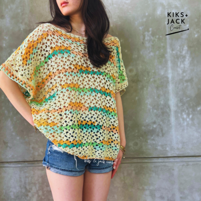 Summer Crochet Cover Up Top