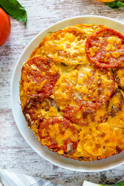Crustless Tomato Pie
