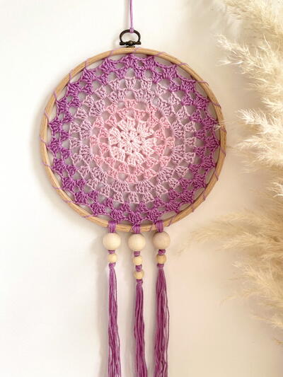 Granny Square Crochet Dream Catcher Free Pattern