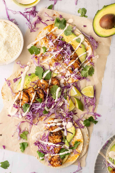 Grilled Shrimp Tacos With Baja Sauce